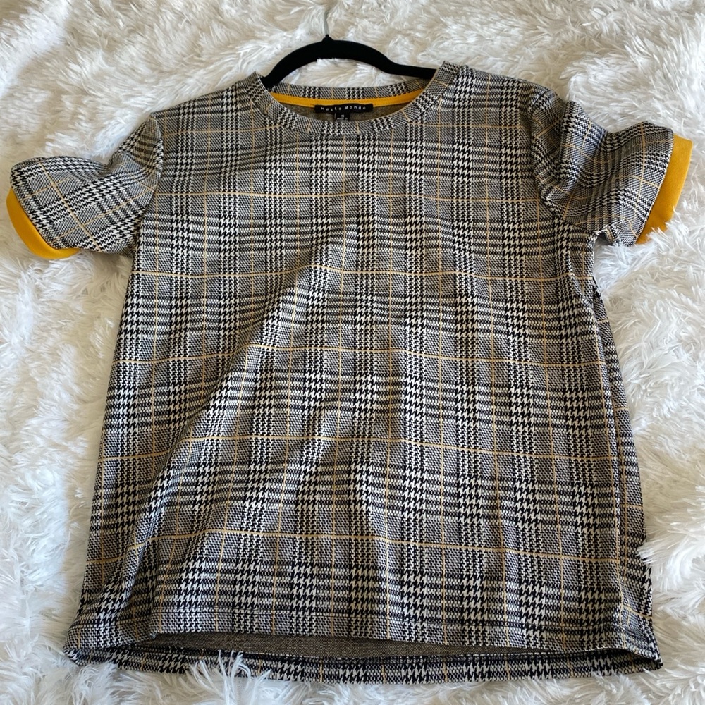 Stylish Plaid Shirt with Yellow Accents